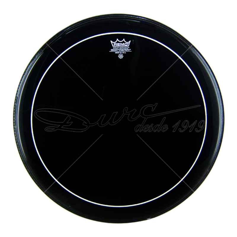 PARCHE 16" TOM PISO (NEGRO) 2 CAPAS SERIE EBONY PINSTRIPE